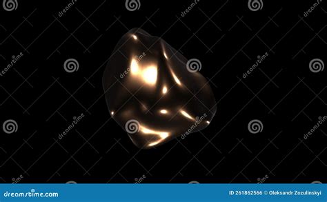 Modern Black Abstract Metal Sphere Digital Art Intro 3d Stock