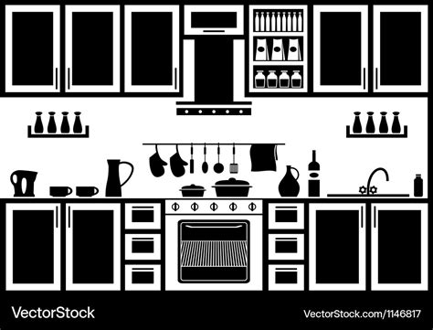 Icon Of Kitchen Royalty Free Vector Image Vectorstock