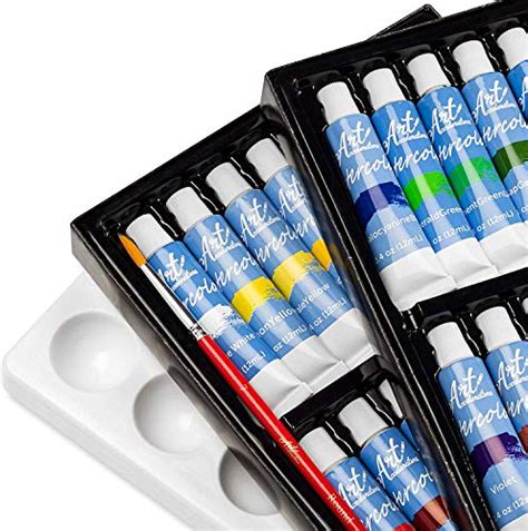 Watercolor Paint Set 32 Professional Water Color Paints For Artists Adults Palette Tray