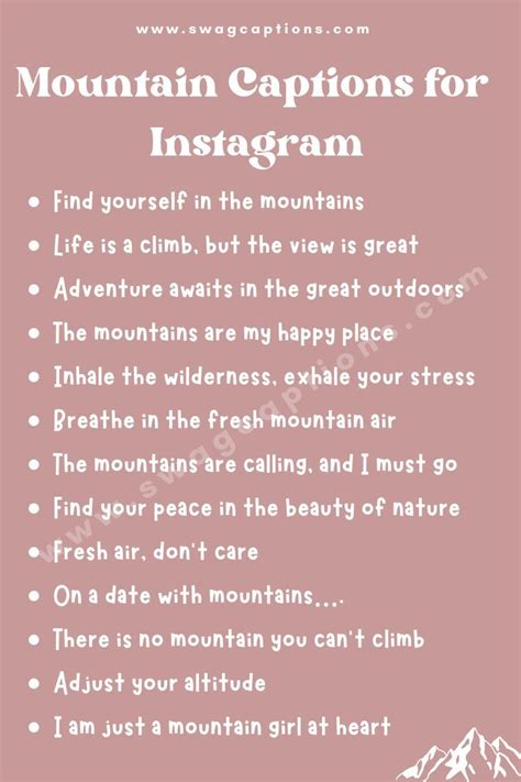 Mountain Captions And Quotes For Instagram