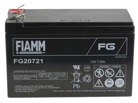 Fg Fiamm Fiamm V Faston F Sealed Lead Acid Battery Ah