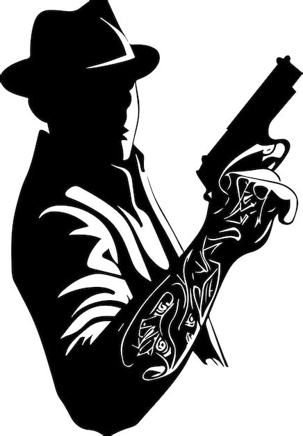 Premium Vector Gangster Vector Tattoo Design Illustration