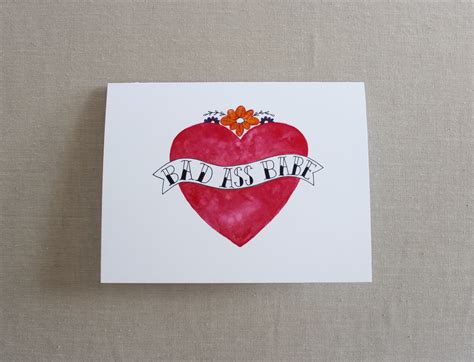 Bad Ass Babe Card Messy Bed Studio