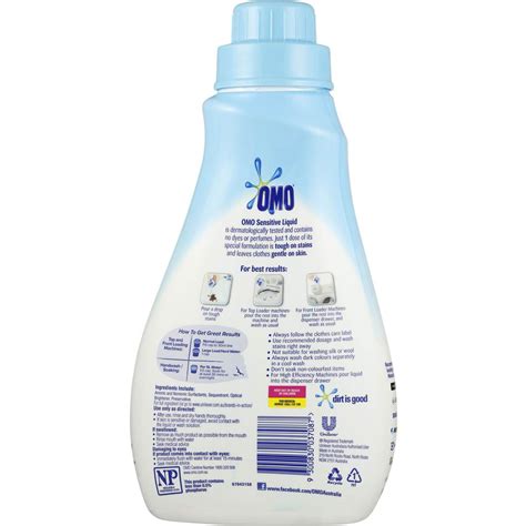 Omo Sensitive Laundry Detergent Liquid Front Top Loader 1l Woolworths