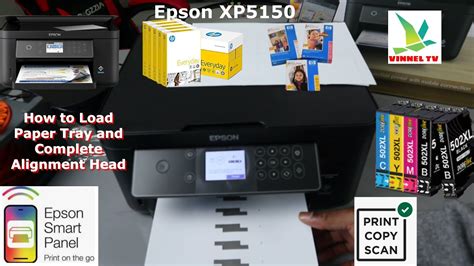 How To Load Paper Tray And Complete Alignment Head For Epson Xp