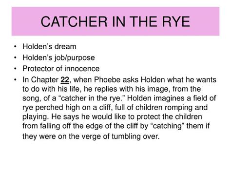 PPT - Symbolism Catcher in the Rye PowerPoint Presentation - ID:1038482