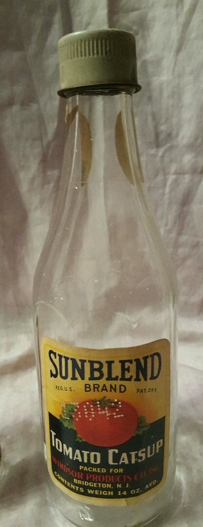 Vintage Catsup Ketchup Bottles Pride Of The Farm And Sunblend Embossed