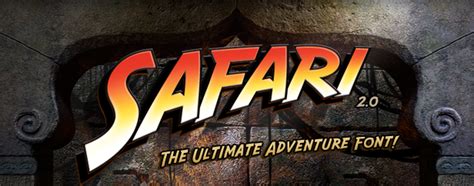 Indiana Jones font - Safari font by David Occhino Design - The Ultimate ...