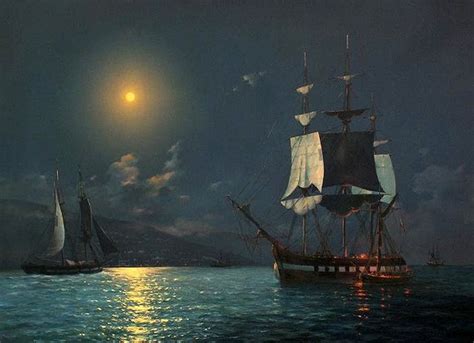 Pin By Marina Nascimento On Barcos E Navios Ship Drawing Moonlight