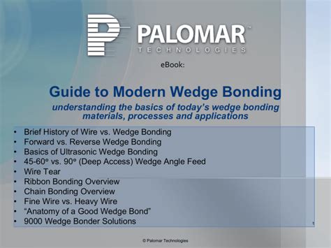 Guide To Modern Wedge Bonding