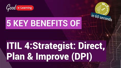 5 Key Benefits Of Itil 4 Strategist Direct Plan And Improve Dpi Youtube