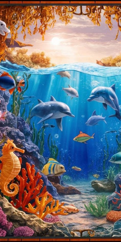 Under The Sea Art Print Wall Art in 2024 | Wall art, Canvas painting ...