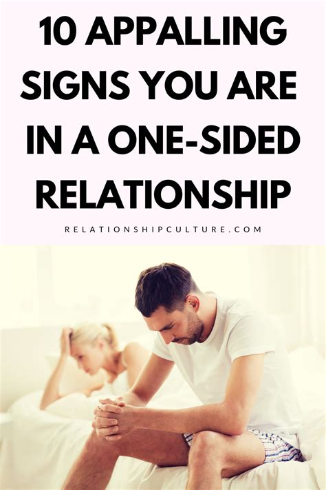 Signs Of A One Sided Relationship Relationship Culture