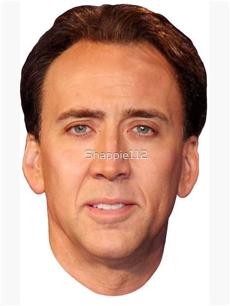 Nicolas Cages Head Art Print By Shappie112 Redbubble