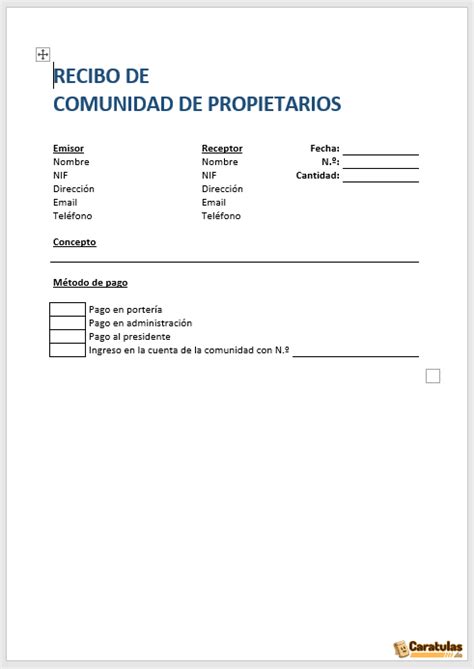 Recibo De Comunidad De Propietarios Descarga Gratis