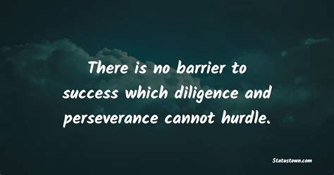 There Is No Barrier To Success Which Diligence And Perseverance Cannot