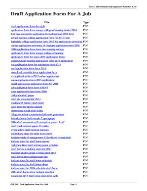 Fillable Online Evidel Draft Application Form For A Job Draft