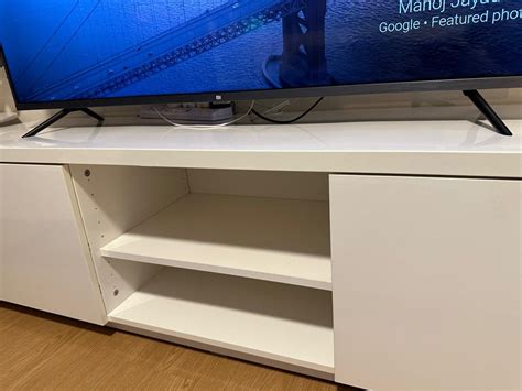 Ikea Byas Tv Console Rtp X X Cm High Gloss White Tv