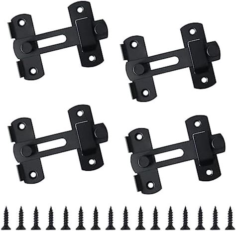 Anbowei Degree Flip Sliding Barn Door Lock Pack Inch Black