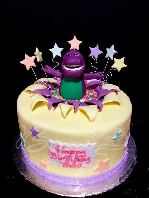 Barney Cake Surprised Barney Cake Barney Cake Cake Decorating