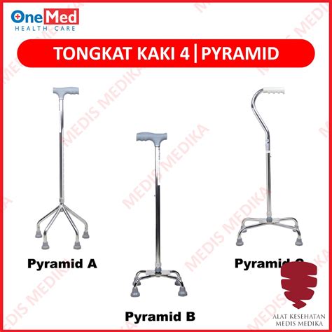 Jual Tongkat Kaki 4 Pyramid A B C Alat Bantu Jalan Empat Orang Tua