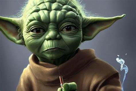 Yoda Smoking A Joint Highly Detailed Digital Stable Diffusion