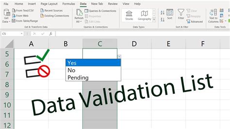 Data Validation Drop Down List In Excel 2019 Youtube