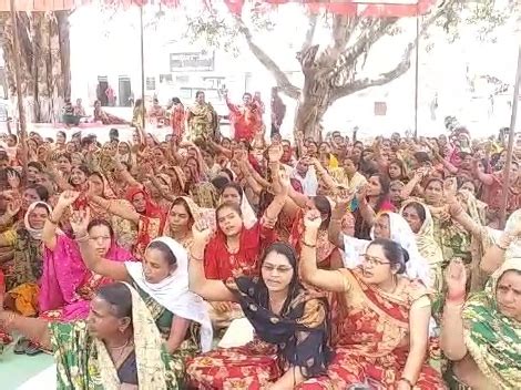 Deteriorating Health Of Anganwadi Workers Sitting On Indefinite Dharna