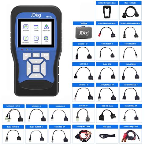 Jdiag M100 Motorcycle Diagnostic Tool Full Set Version Moto Scanner Universal Motorcycle Scan