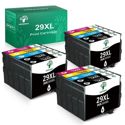 GREENSKY 15 Cartouche Compatibles Epson 29 Xl 29xl Noir Cyan Magenta