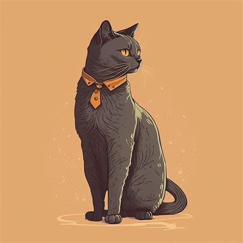 Vector De Personajes De Dibujos Animados De Cuerpo Entero De Gato