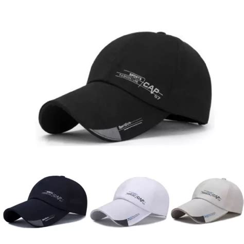 BASECAP BASEBALL CAP Mütze Kappe 10cm Schirm Sport Kappe Damen Herren