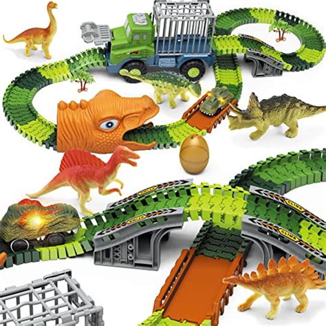 Snagshout Leende Dinosaur Toys Race Car Tracks Set Create A Dino