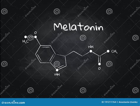 Vector Hormones Flat Character Banner Template Melatonin Structure And