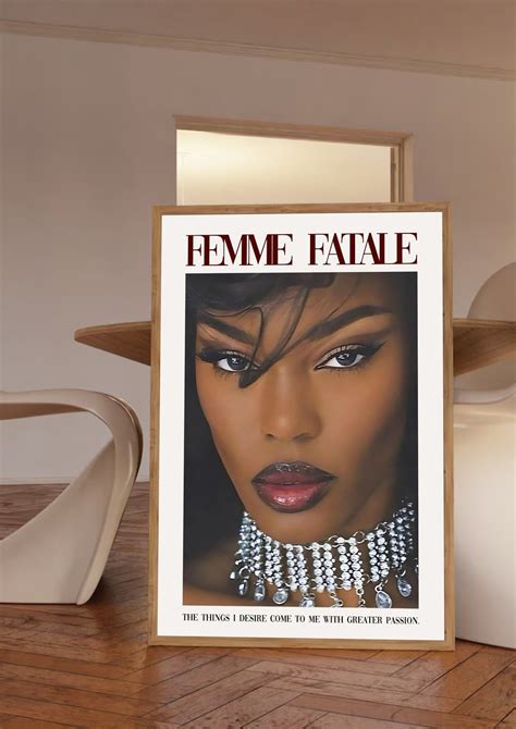 Femme Fatale Poster Printable Aesthetic Poster Magazine Poster