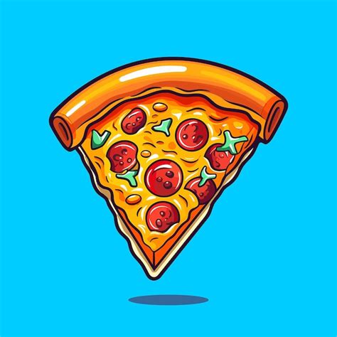 Premium Vector Pizza Slice Vector Illustration