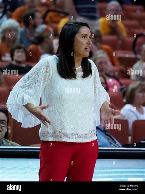 March 17, 2018. Head coach Amy Williams of the Nebraska Huskers in ...