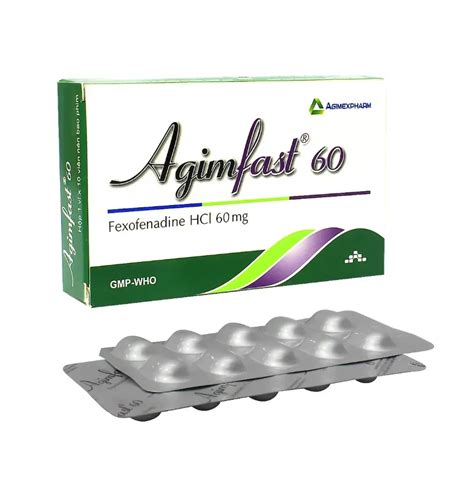 Thuốc Chống Dị ứng Agimfast 60mg Hộp 10 Viên