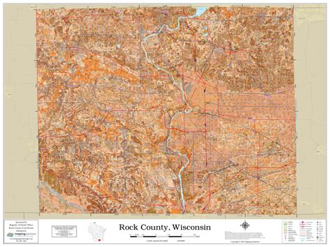 Rock County Wisconsin 2022 Soils Wall Map Mapping Solutions