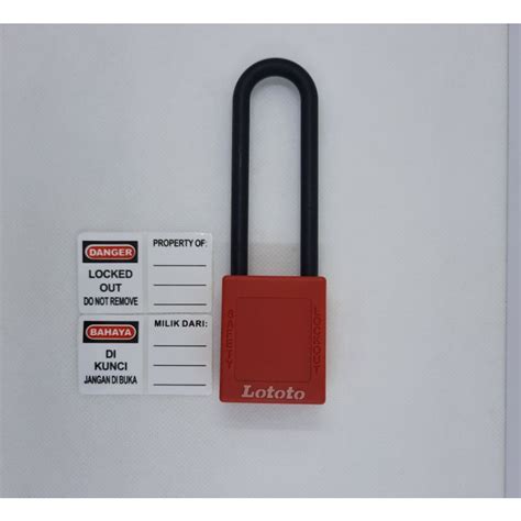 Jual Lototo L Lt Gembok Safety Loto Padlock Lockout Tagout Leher