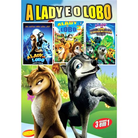 Filme Coleção Desenho Infantil A Lady e o Lobo 3 em 1 Shopee Brasil