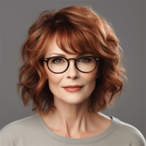 35 Elegant Hairstyles For Women Over 60 With Glasses Layered Haircuts