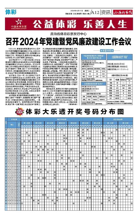 西海都市报数字报 2024年04月17日 第b12版：体彩·资讯