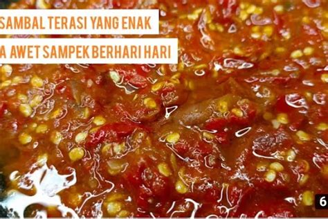 Masakan Khas Indonesia Sambal Terasi Yang Enak Dan Awet Berhari Hari