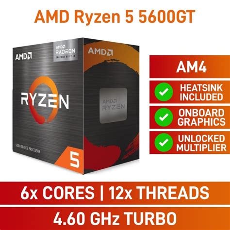 AMD Ryzen 5 5600GT 6 Core CPU Socket AM4 3 6GHz 4 6GHz Boost Best