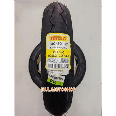 Jual Ban Pirelli Diablo Rosso Corsa 2 100 80 17 Tubeless Soft Compound