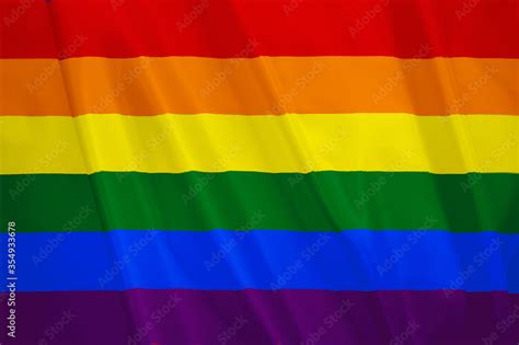 Lgbt Wave Rainbow Flag For Symbol Of Pride Month Social Movement