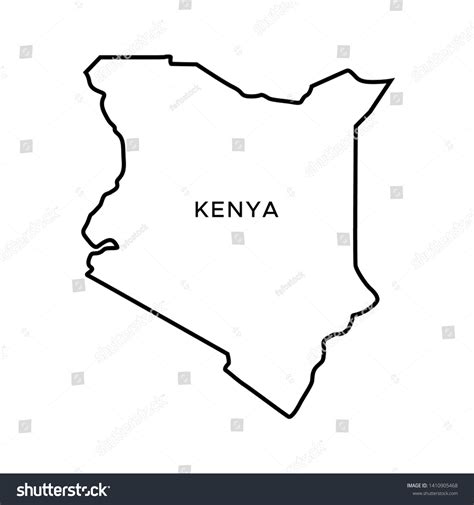 outline map kenya vector design template stock vector royalty