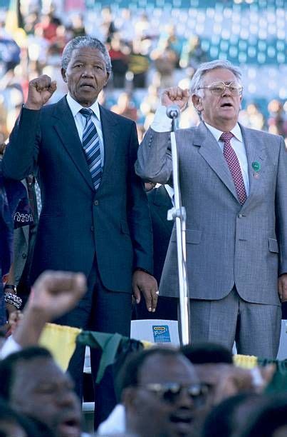 Nelson Mandela with Winnie Mandela and Joe Slovo Meeting of ANC after the liberation of Nelson ...