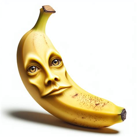 A creepy banana with a face Blank Template - Imgflip